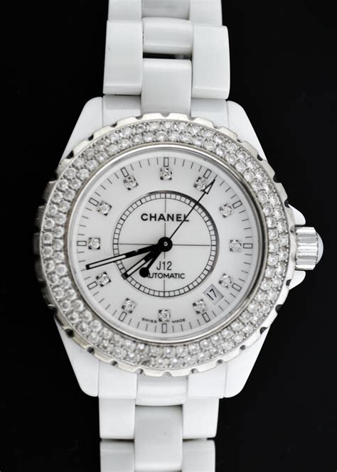 chanel j12 watch white|Chanel j12 diamond bezel.